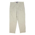 CHAPS Mens Cotton Blend Beige Regular Fit Trousers W38 L30 Classic Button
