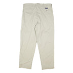 CHAPS Mens Cotton Blend Beige Regular Fit Trousers W38 L30 Classic Button