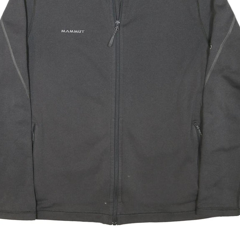 MAMMUT Mens Black Polyester Blend Jacket XL Softshell Zip Outdoor Hiking