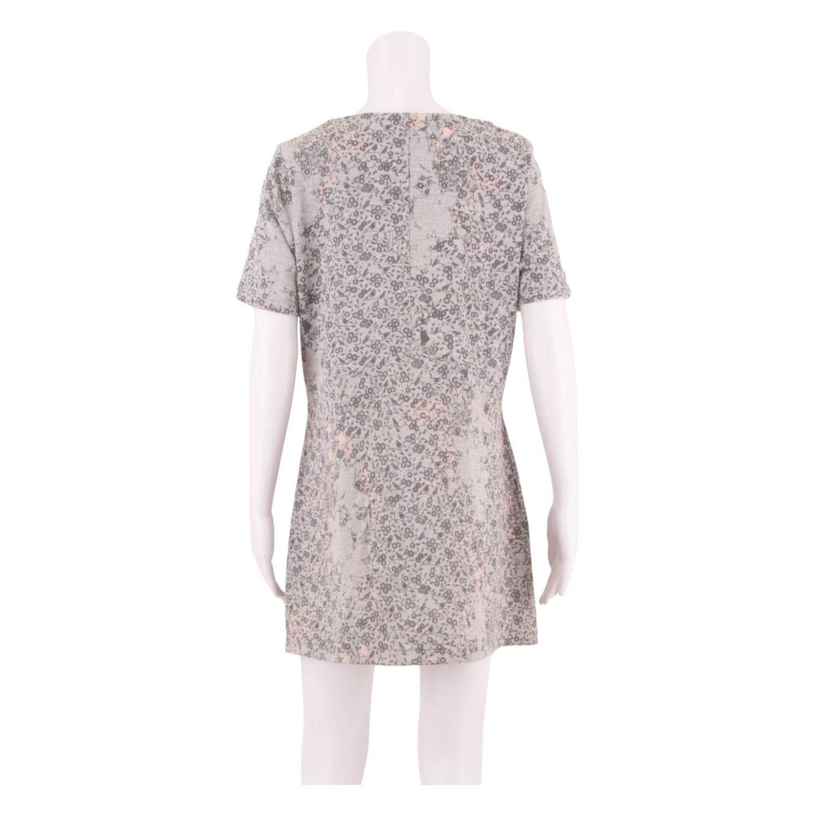 WHITE STUFF Womens Shift Dress Blue Floral Short Sleeve Knee Length UK 14