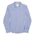 LEVI'S Mens Blue & White Checked Shirt M Western Style Button Long Sleeve