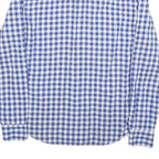 LEVI'S Mens Blue & White Checked Shirt M Western Style Button Long Sleeve
