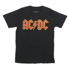 ACDC Womens Black Graphic T-Shirt M Short Sleeve Crew Neck Band Style Cotton