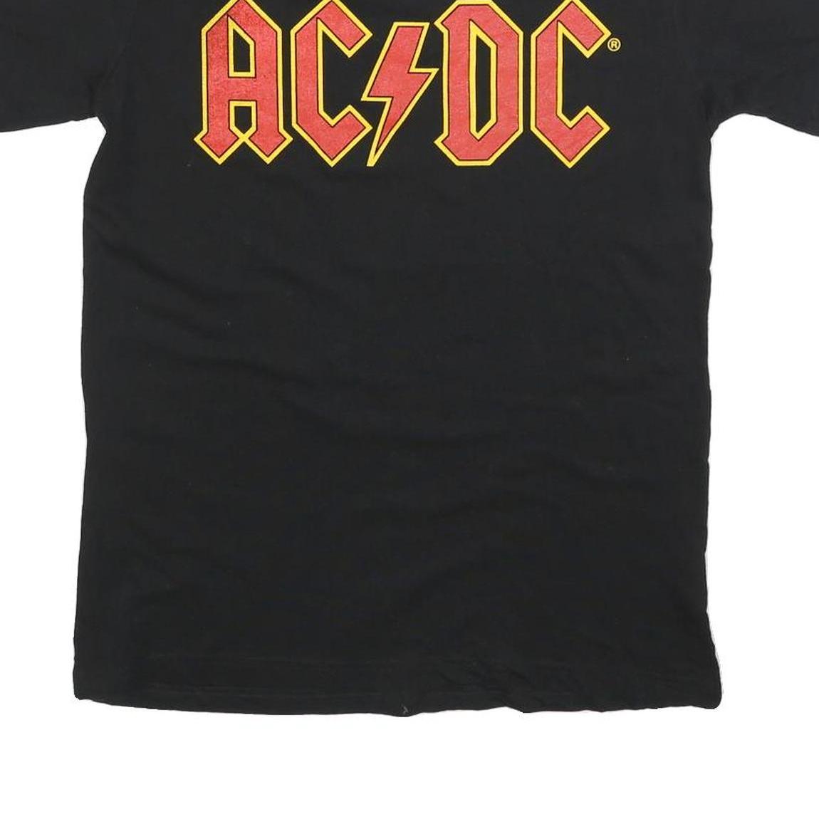 ACDC Womens Black Graphic T-Shirt M Short Sleeve Crew Neck Band Style Cotton