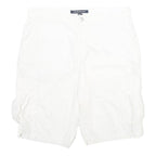 CALVIN KLEIN JEANS Mens White Cargo Cotton Shorts M W32 Casual Summer Wear