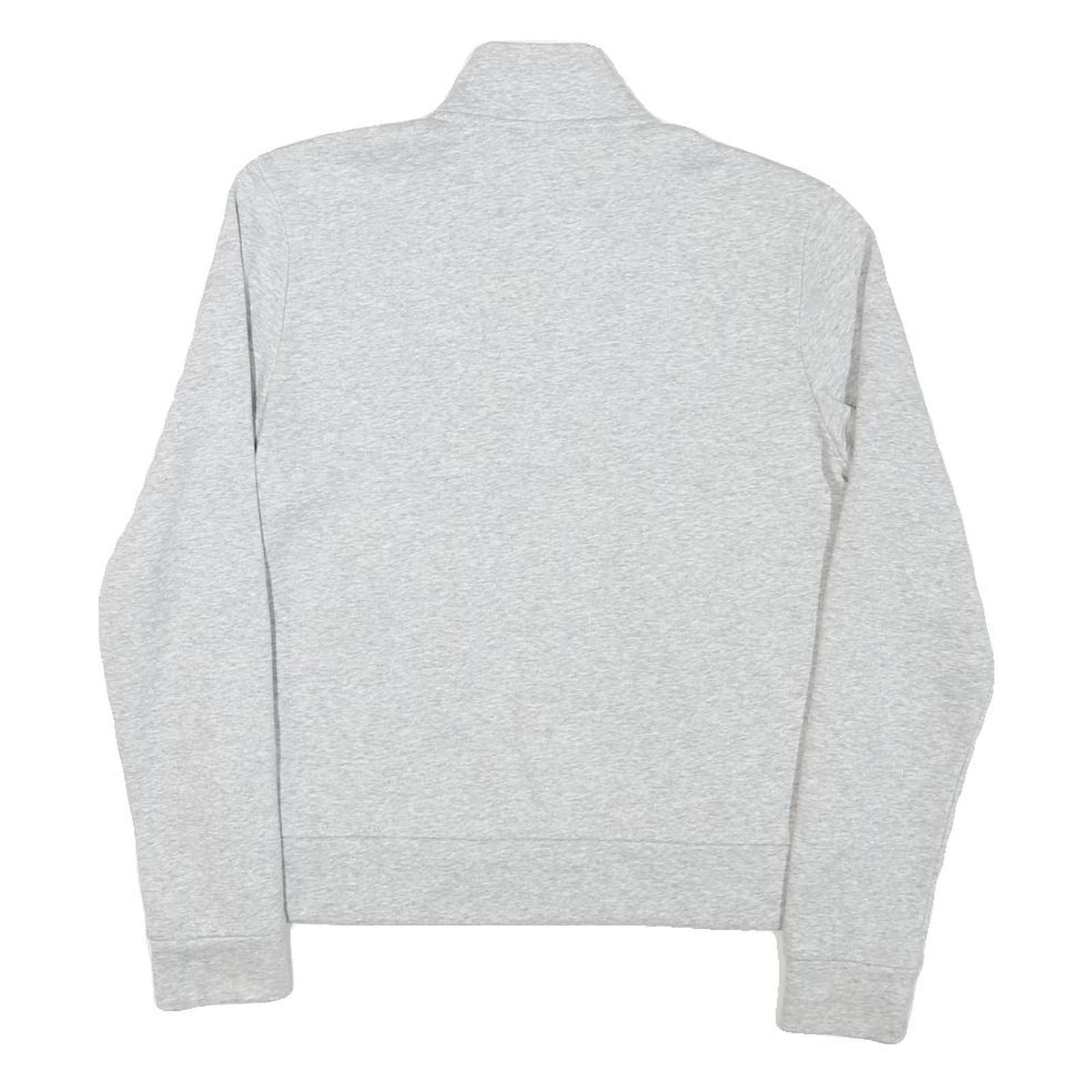 PUMA Mens Grey 1/4 Zip Sweatshirt S Cotton Blend Pullover Casual Activewear