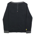 PUMA Womens Black Jacket UK 14 Cotton Blend Zip Plain Lightweight Casual