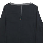 PUMA Womens Black Jacket UK 14 Cotton Blend Zip Plain Lightweight Casual