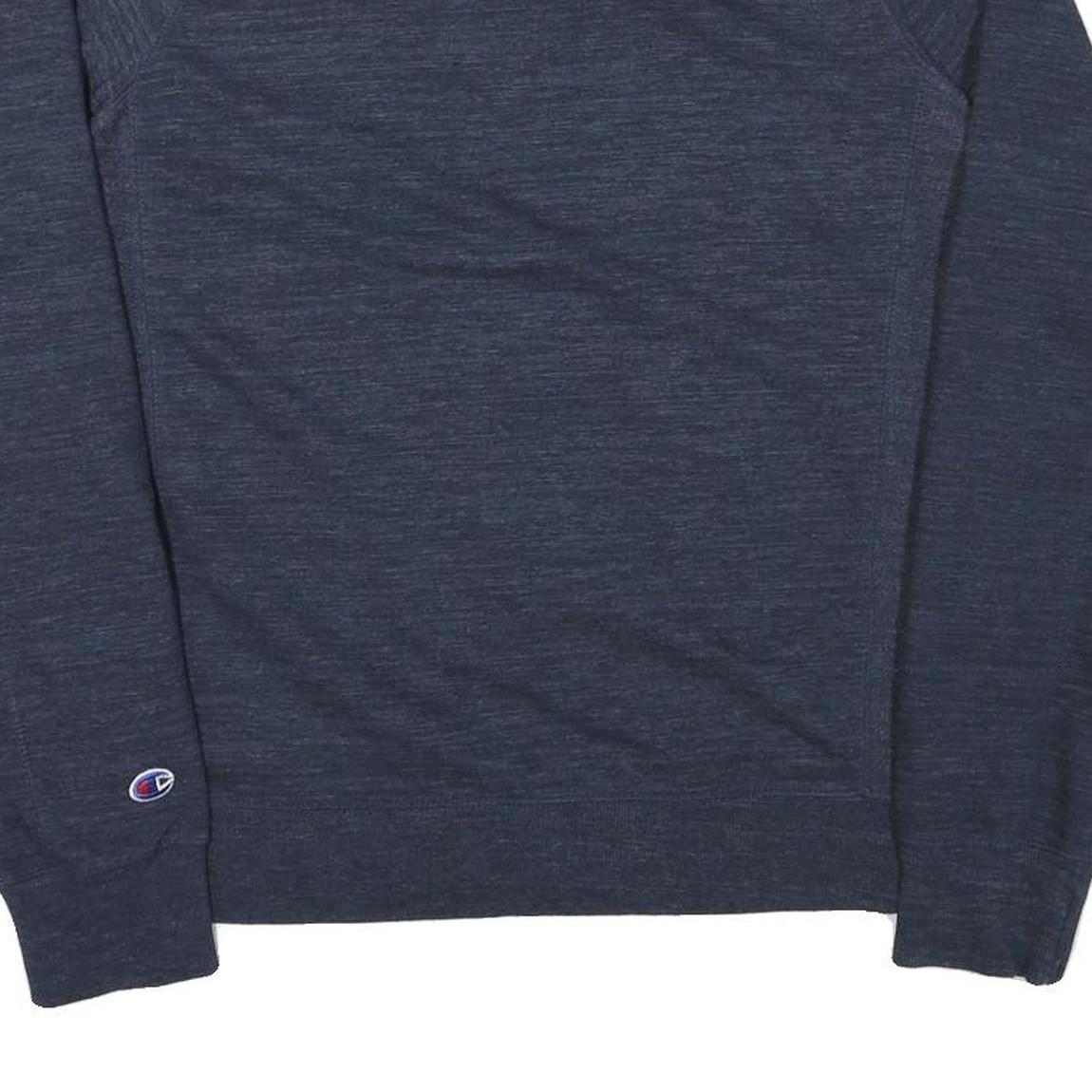 CHAMPION Mens Blue Cotton Blend Crew Neck L Sweatshirt Pullover Casual