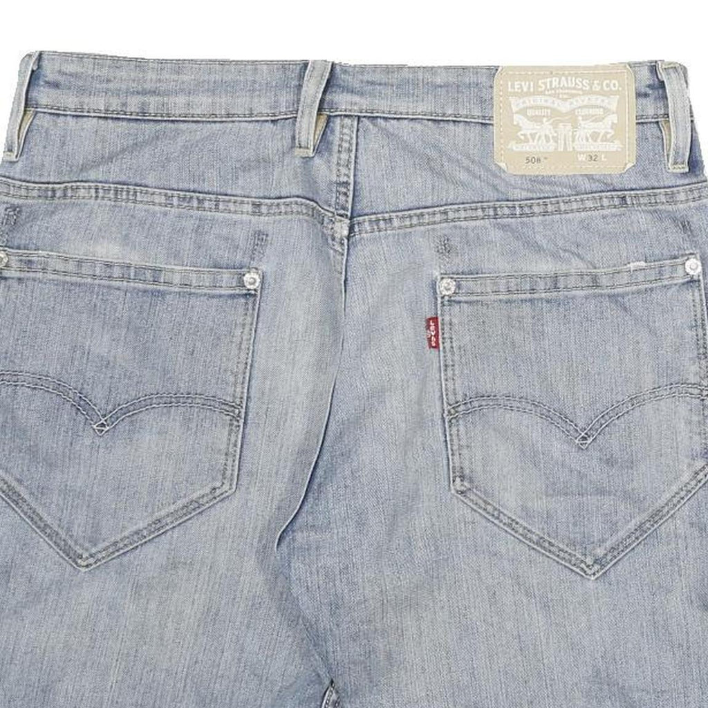 LEVI'S Mens Light Blue Denim Casual Shorts L W32 Comfortable Cotton Blend