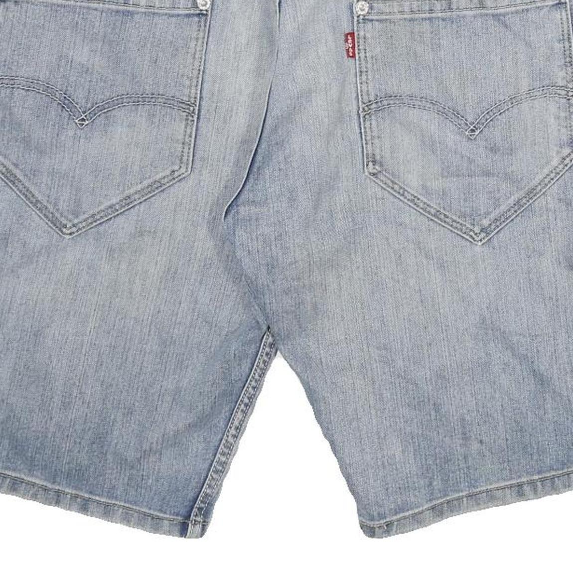 LEVI'S Mens Light Blue Denim Casual Shorts L W32 Comfortable Cotton Blend