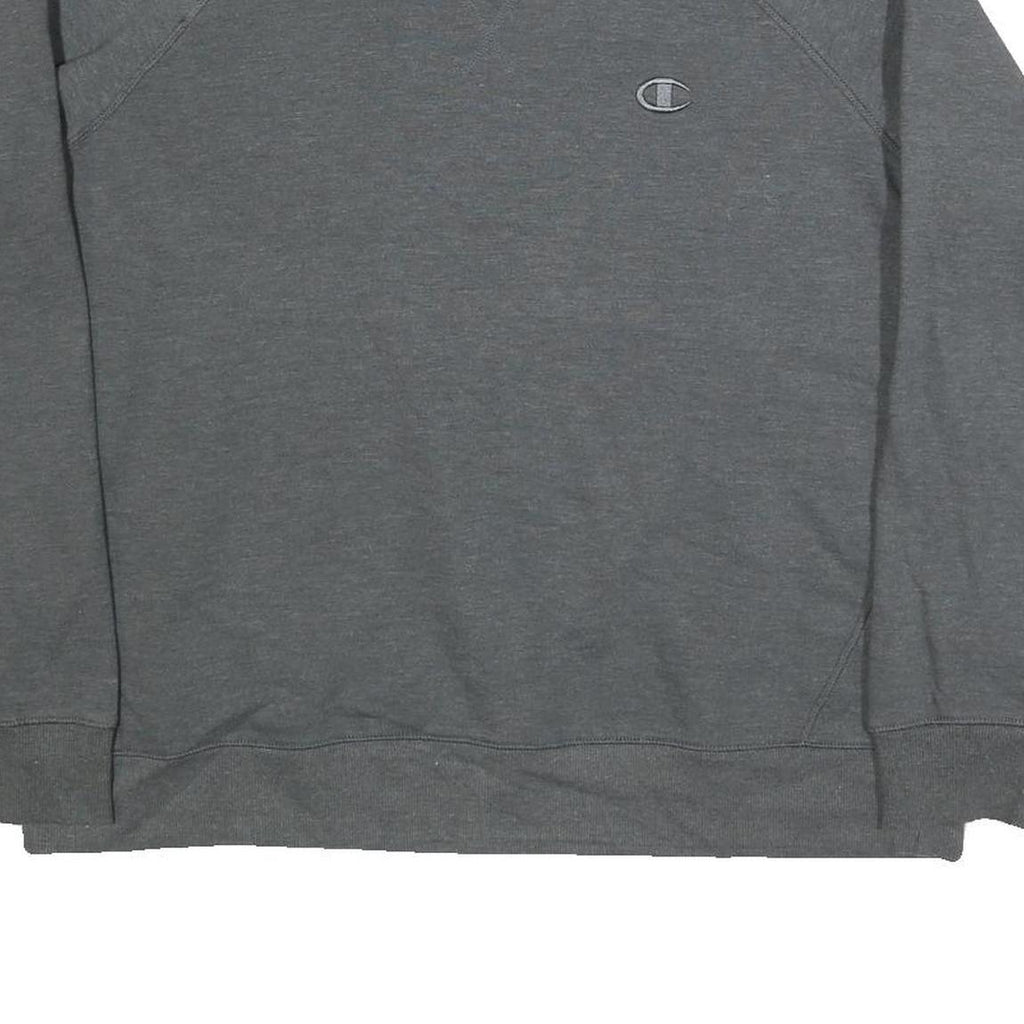 CHAMPION Mens Grey Crew Neck L Cotton Blend Sweatshirt Pullover Casual Wear
