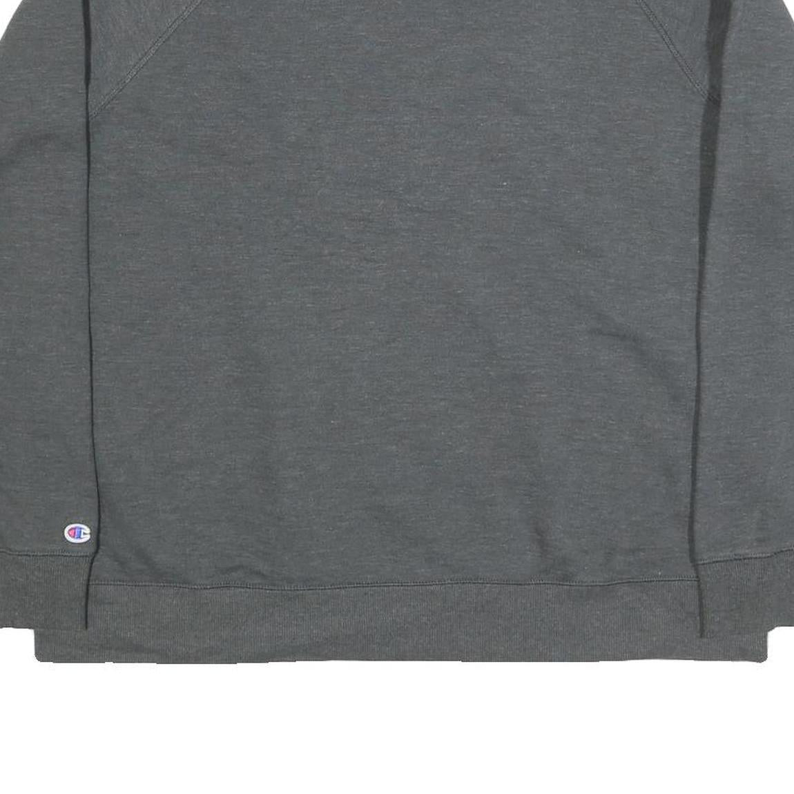 CHAMPION Mens Grey Crew Neck L Cotton Blend Sweatshirt Pullover Casual Wear