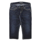 SILVER Womens Shorts Blue Denim XS W26 Casual Cotton Blend Stylish