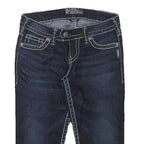 SILVER Womens Shorts Blue Denim XS W26 Casual Cotton Blend Stylish