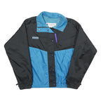 COLUMBIA Womens Blue & Black Outdoor Jacket M Nylon Plain Zip Lightweight Warm