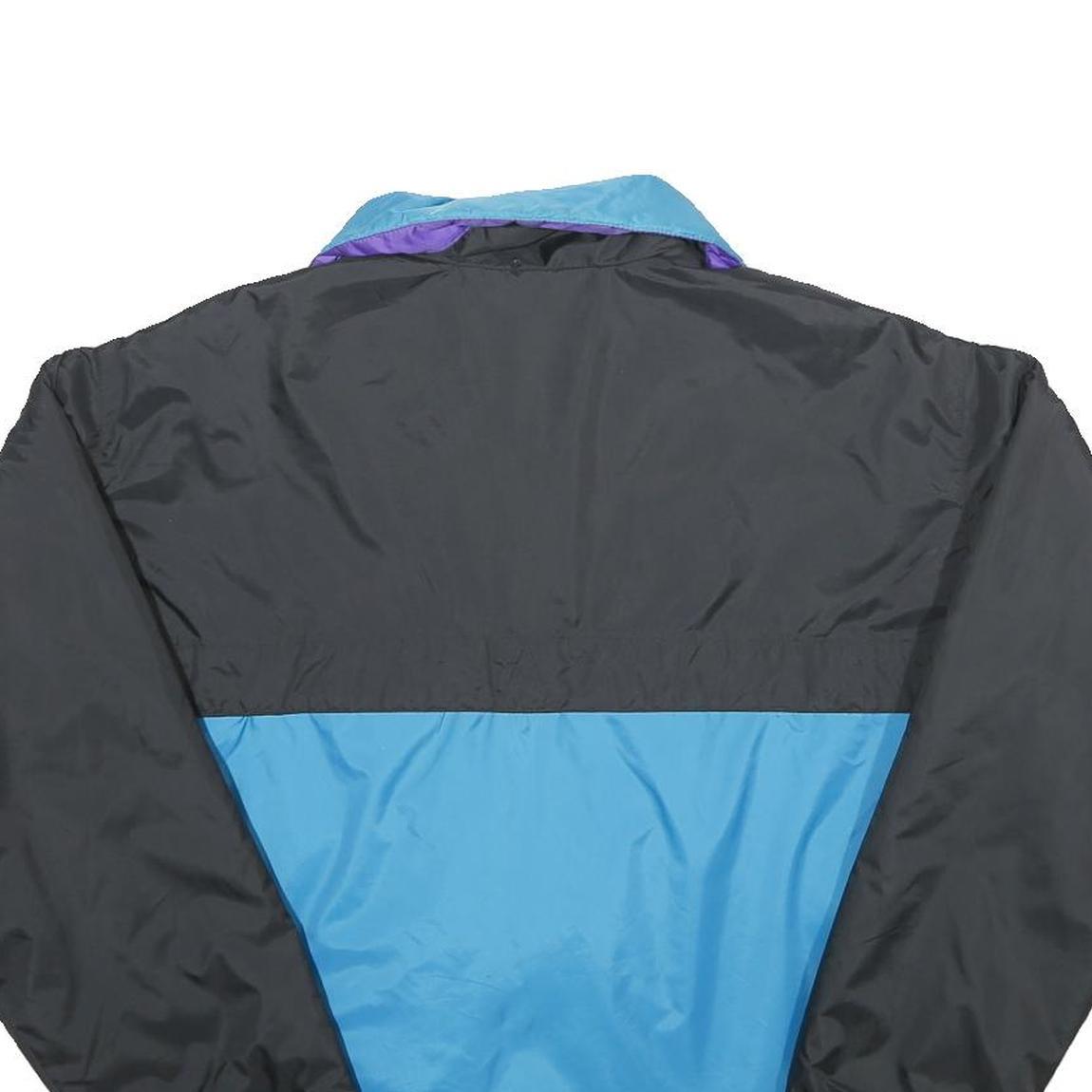 COLUMBIA Womens Blue & Black Outdoor Jacket M Nylon Plain Zip Lightweight Warm