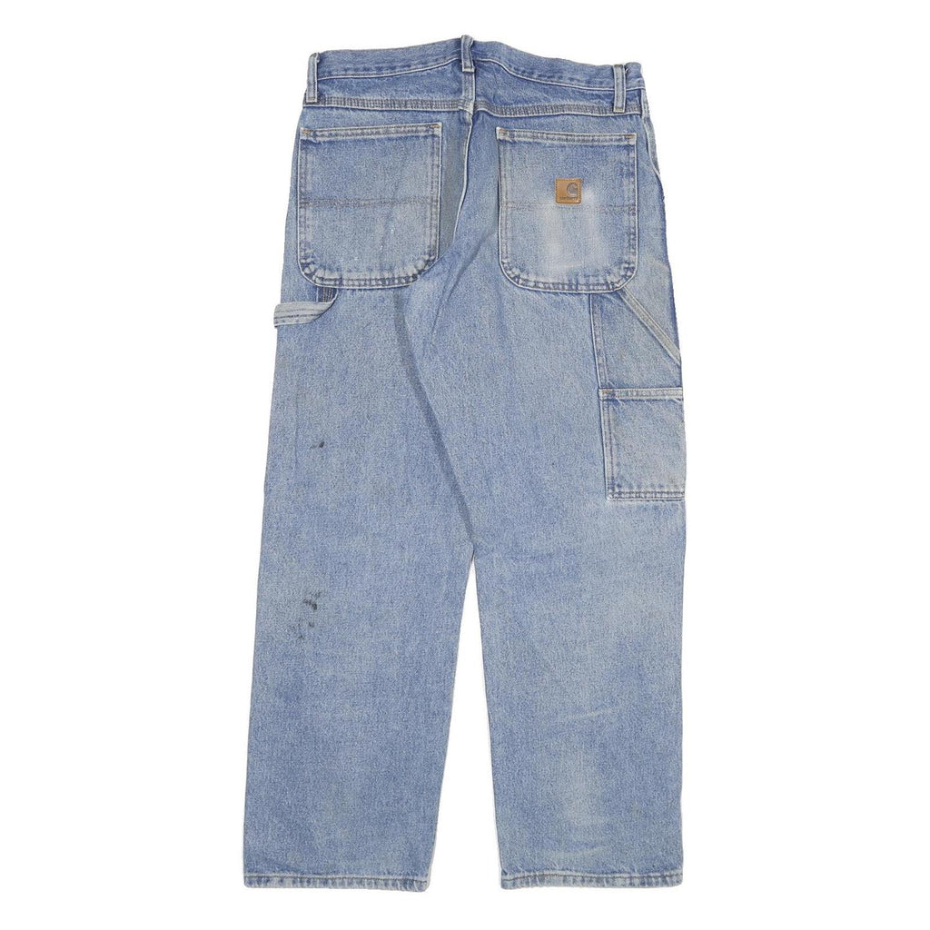 CARHARTT Mens Jeans Blue Relaxed Loose Denim Light W32 L30 Workwear Casual