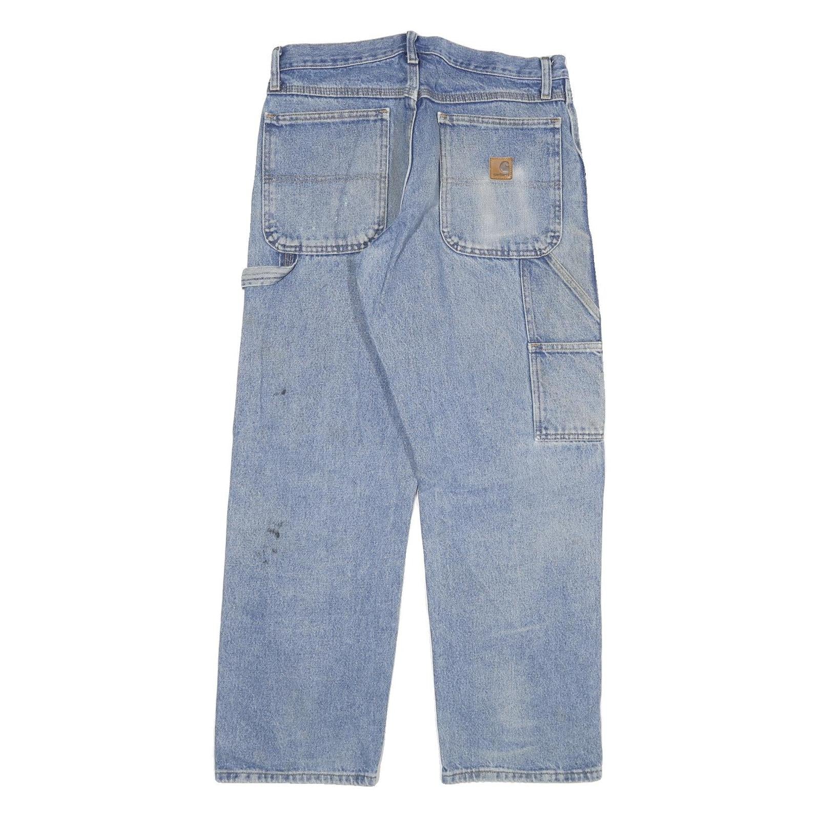 CARHARTT Mens Jeans Blue Relaxed Loose Denim Light W32 L30 Workwear Casual