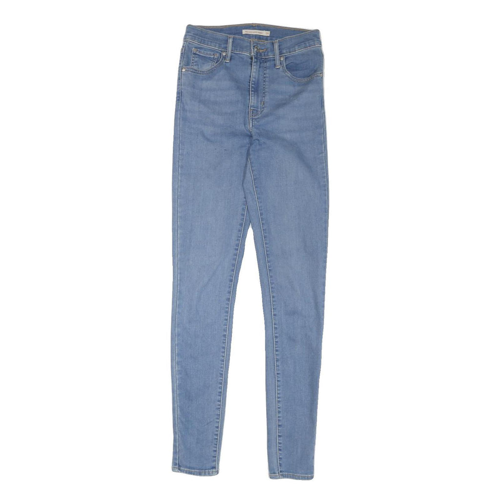 LEVI'S Womens Blue Denim Regular Skinny Jeans W26 L32 Classic Zip Pockets