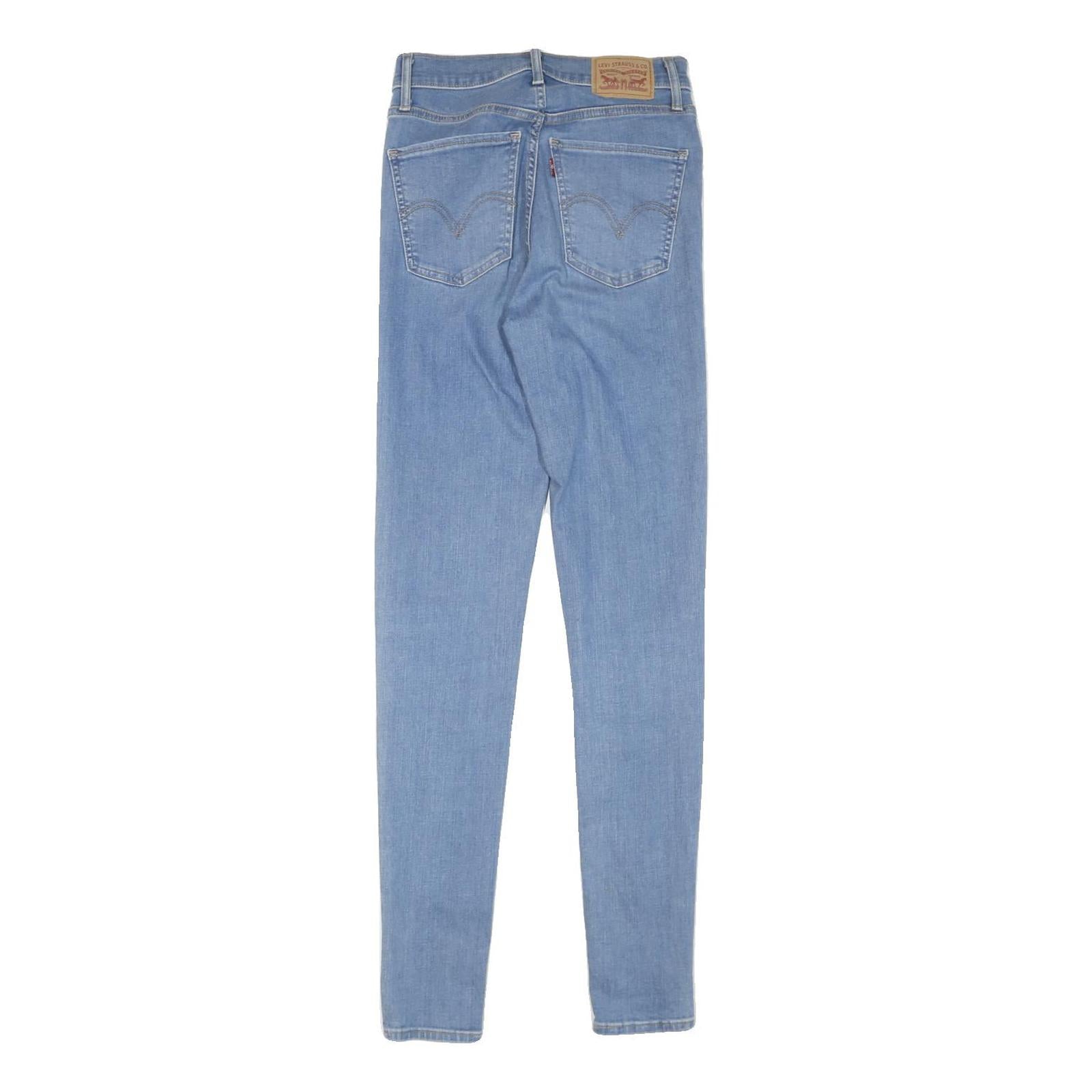 LEVI'S Womens Blue Denim Regular Skinny Jeans W26 L32 Classic Zip Pockets