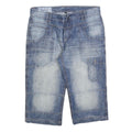 TOM TOMPSON Mens Denim Blue Casual Shorts L W36 Comfortable Cotton Blend