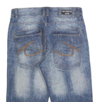 TOM TOMPSON Mens Denim Blue Casual Shorts L W36 Comfortable Cotton Blend