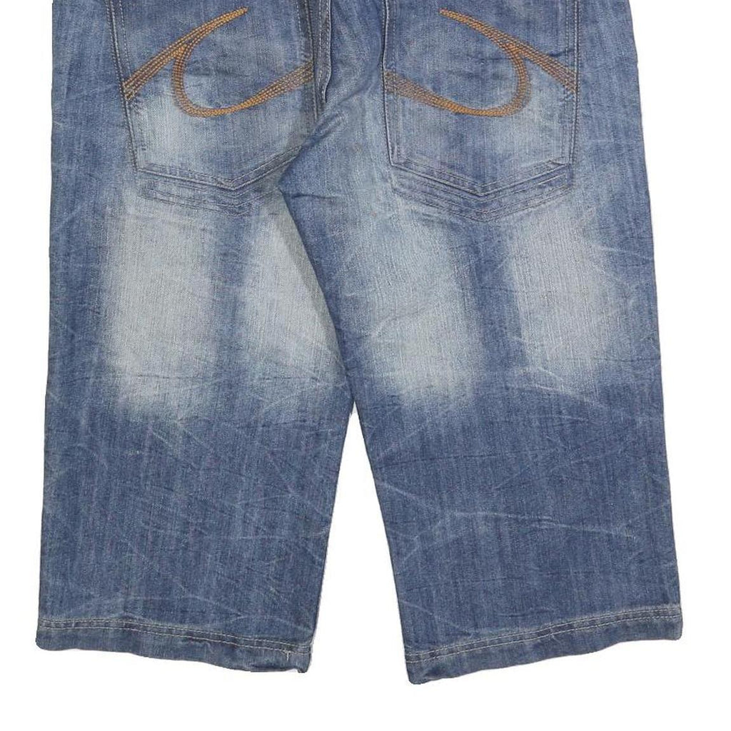 TOM TOMPSON Mens Denim Blue Casual Shorts L W36 Comfortable Cotton Blend