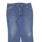 DICKIES Mens Blue Relaxed Straight Denim Medium W40 L32 Zip Cotton Blend Jeans