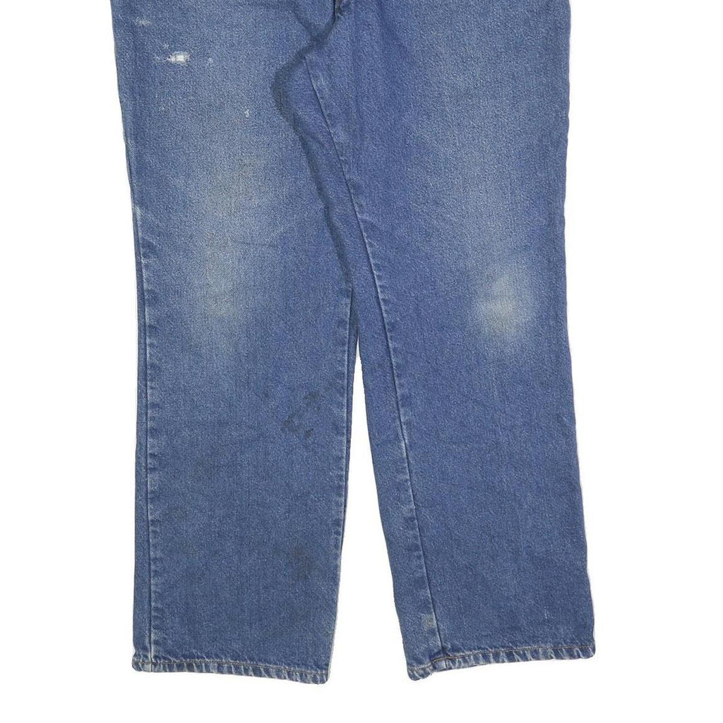 DICKIES Mens Blue Relaxed Straight Denim Medium W40 L32 Zip Cotton Blend Jeans