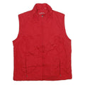 NORTHERN REFLECTIONS Womens Red Quilted Jacket L Polyester Zip Comfort Design