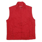 NORTHERN REFLECTIONS Womens Red Quilted Jacket L Polyester Zip Comfort Design