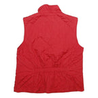 NORTHERN REFLECTIONS Womens Red Quilted Jacket L Polyester Zip Comfort Design