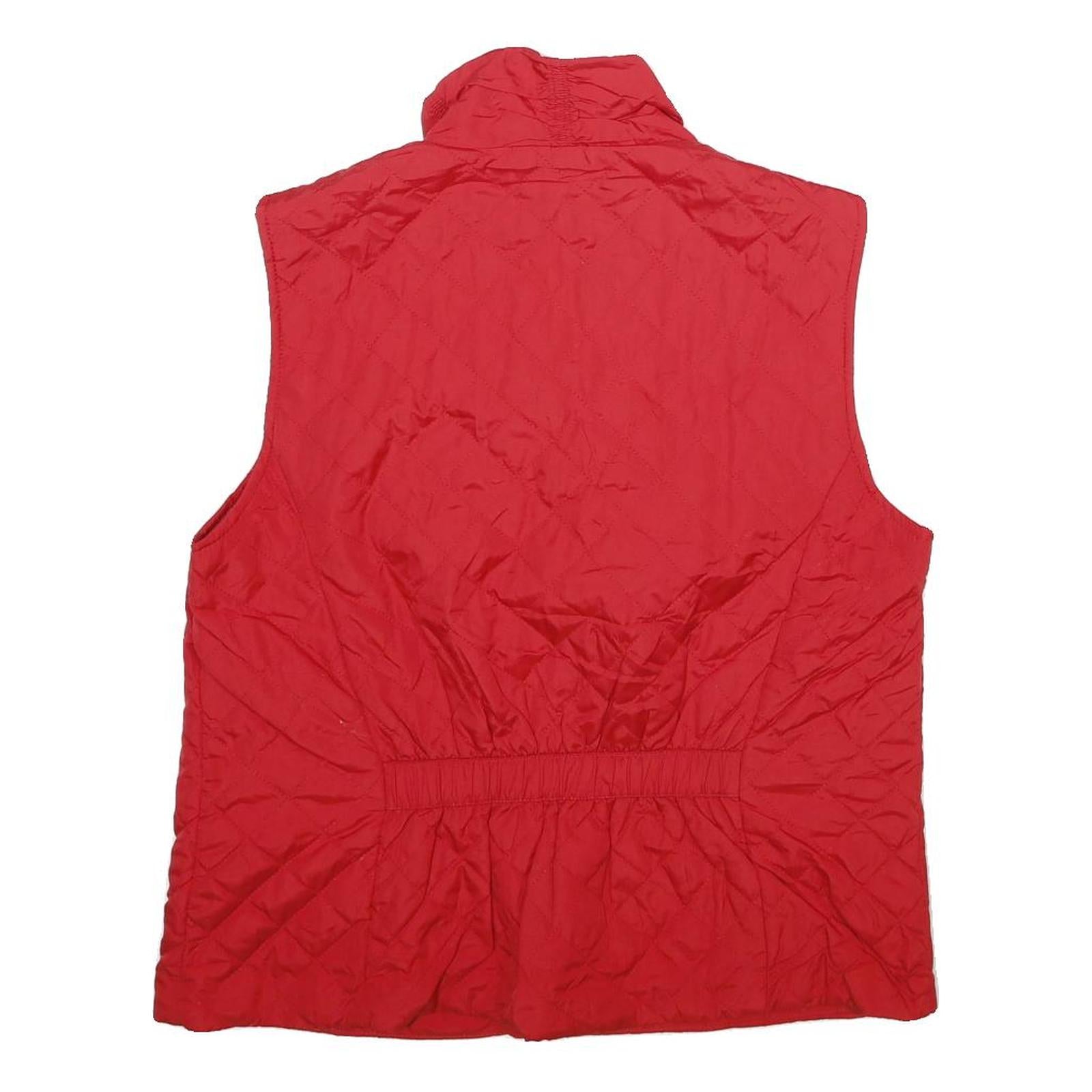 NORTHERN REFLECTIONS Womens Red Quilted Jacket L Polyester Zip Comfort Design