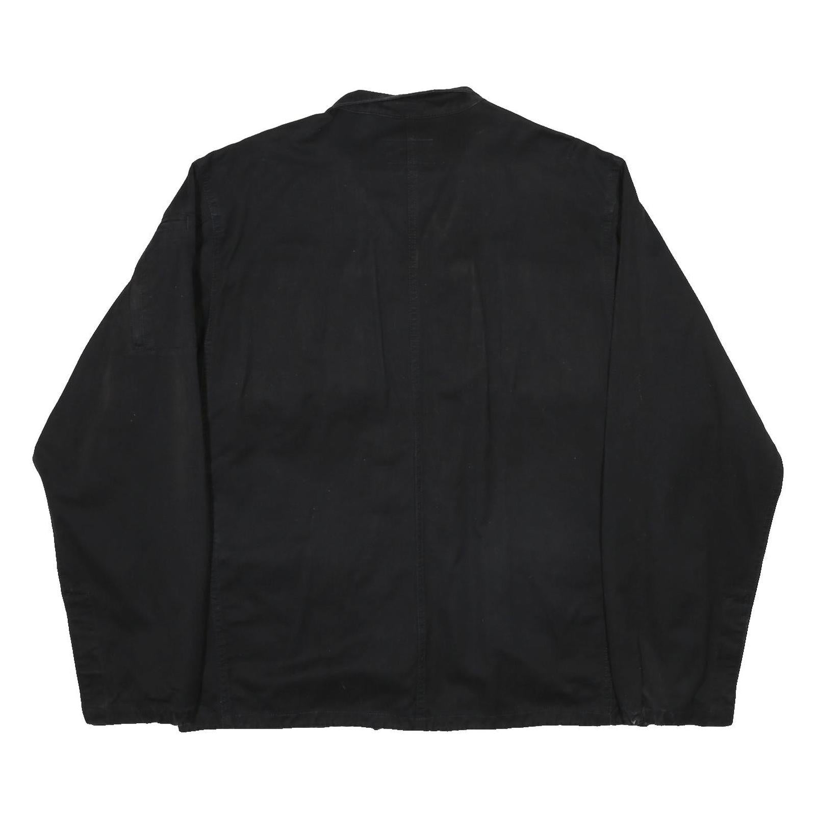 WOOLRICH Mens Black Classic Cotton Jacket M Zip Utility Pockets Casual Wear