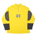 CACTUS Mens Yellow & Charcoal Ski And Board 1/4 Zip Sweatshirt S Pullover Cotton
