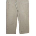 CARHARTT Mens Cotton Blend Relaxed Beige Workwear Trousers W36 L32