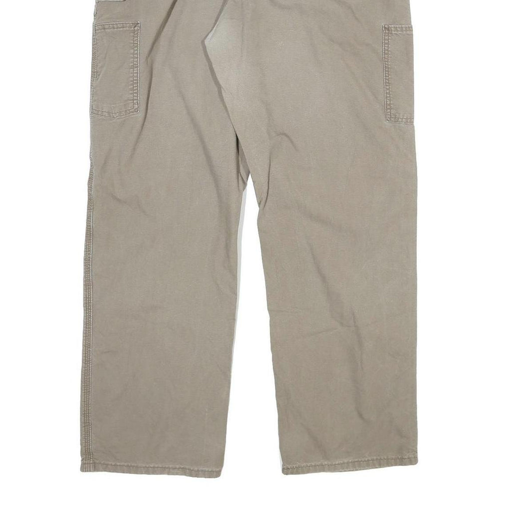 CARHARTT Mens Cotton Blend Relaxed Beige Workwear Trousers W36 L32