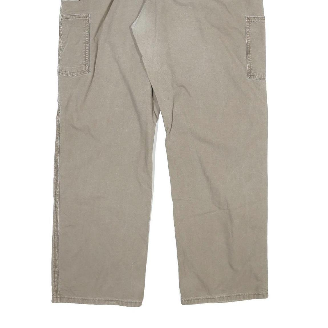 CARHARTT Mens Cotton Blend Relaxed Beige Workwear Trousers W36 L32