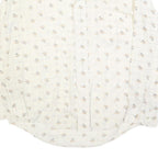 CARRIGE HOUSE Mens Cream & Brown Floral Cotton Blend Shirt L Lightweight Checked