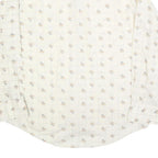 CARRIGE HOUSE Mens Cream & Brown Floral Cotton Blend Shirt L Lightweight Checked