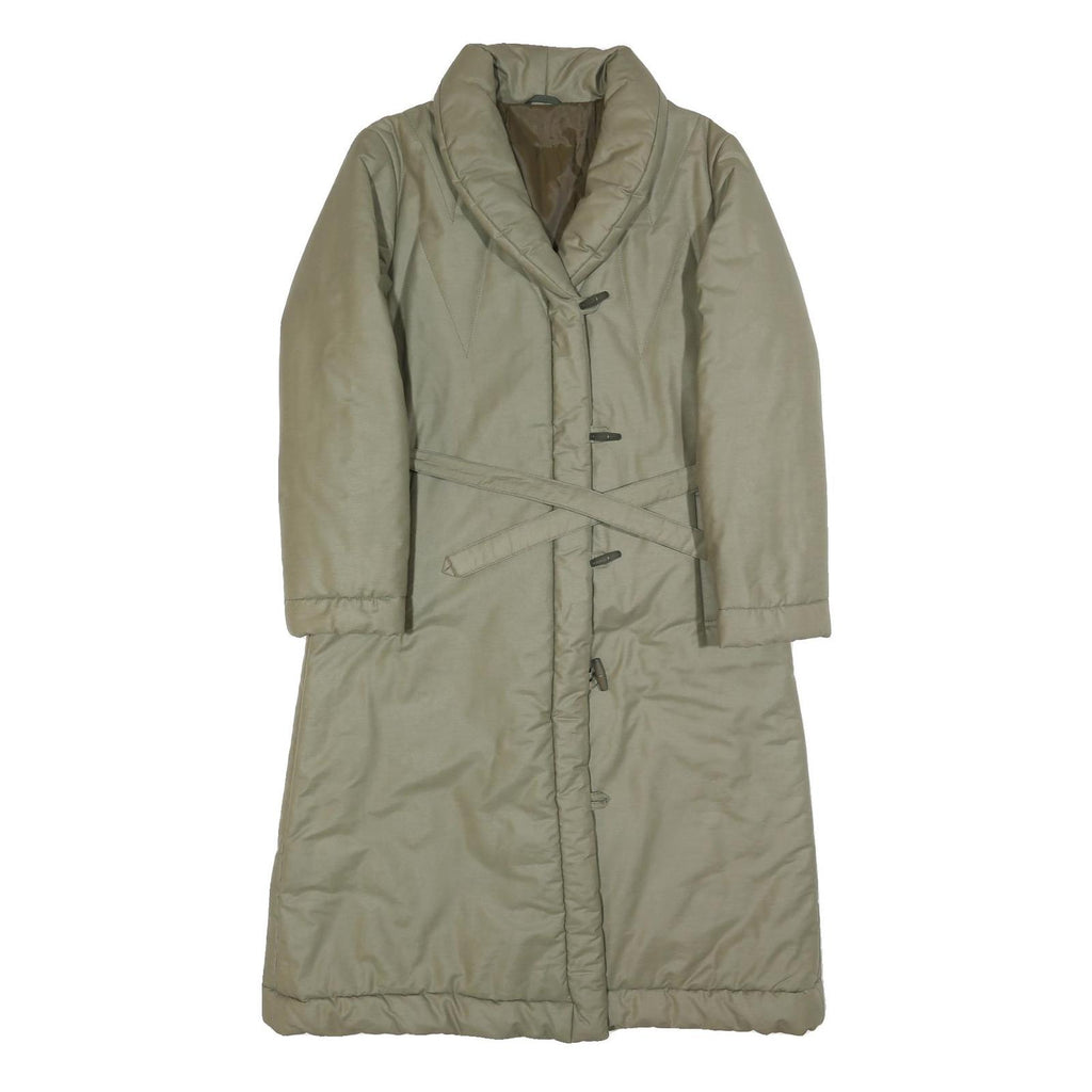 CARMA Womens Beige Puffer Jacket S Polyester Blend Long Sleeve Zip Closure