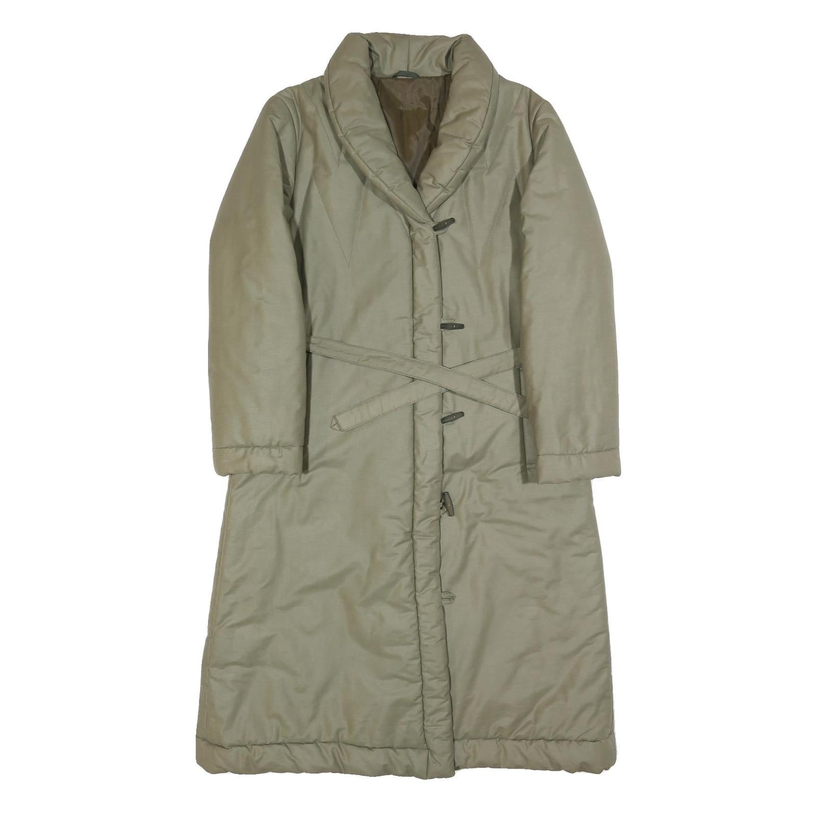 CARMA Womens Beige Puffer Jacket S Polyester Blend Long Sleeve Zip Closure