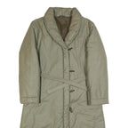 CARMA Womens Beige Puffer Jacket S Polyester Blend Long Sleeve Zip Closure