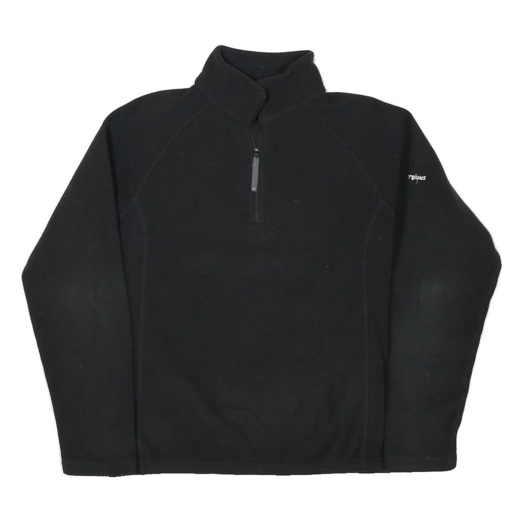 BERGHAUS Womens Black Pullover Outdoor Fleece Jumper Plain Crew Neck M Relaxed