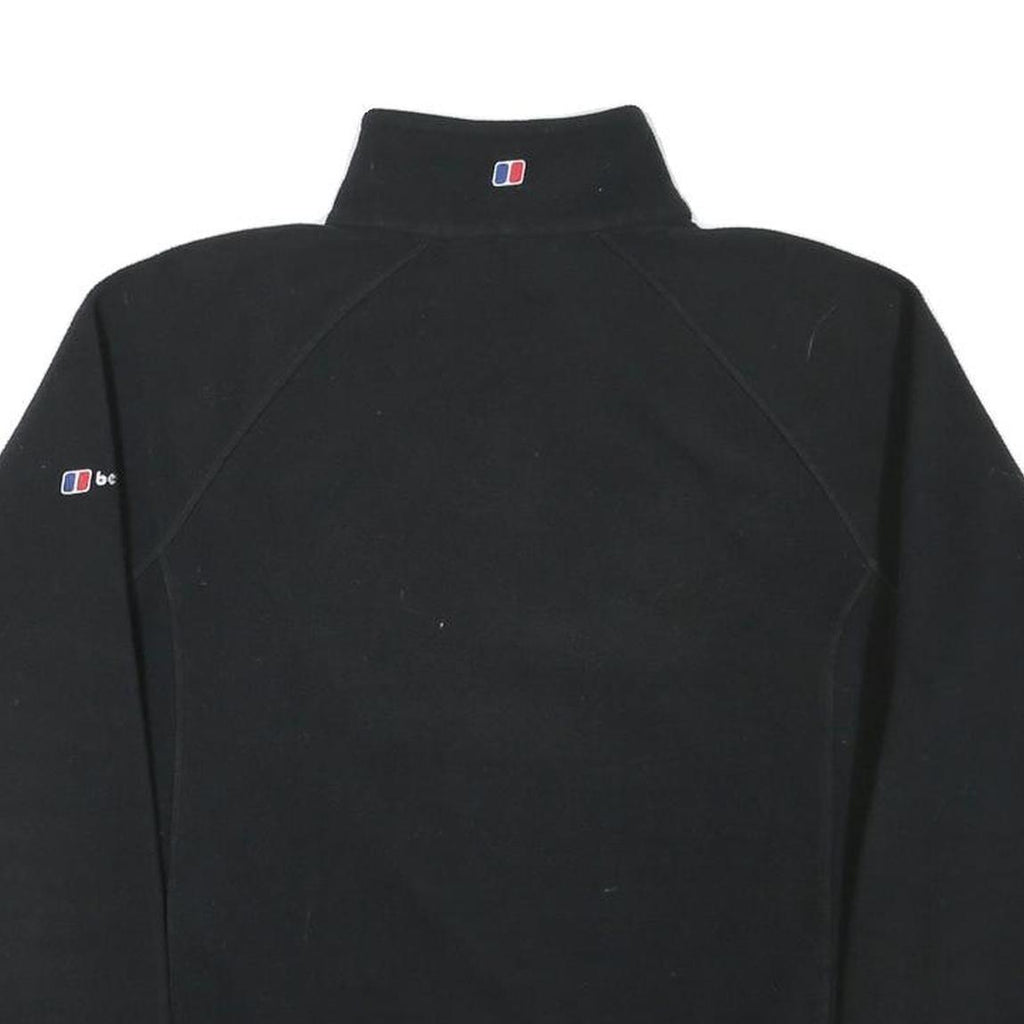 BERGHAUS Womens Black Pullover Outdoor Fleece Jumper Plain Crew Neck M Relaxed