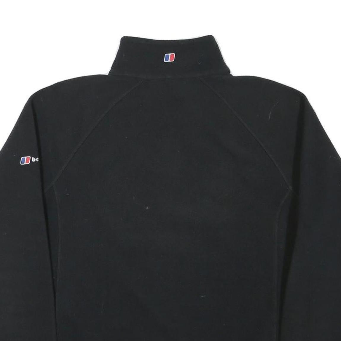 BERGHAUS Womens Black Pullover Outdoor Fleece Jumper Plain Crew Neck M Relaxed