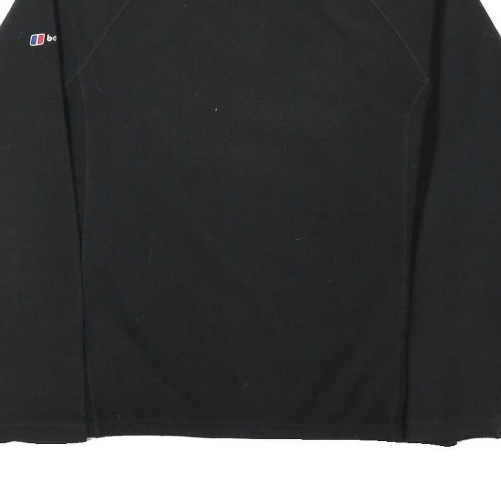 BERGHAUS Womens Black Pullover Outdoor Fleece Jumper Plain Crew Neck M Relaxed