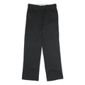 DICKIES Mens Polyester Blend Black Classic Straight Trousers W32 L32 Workwear