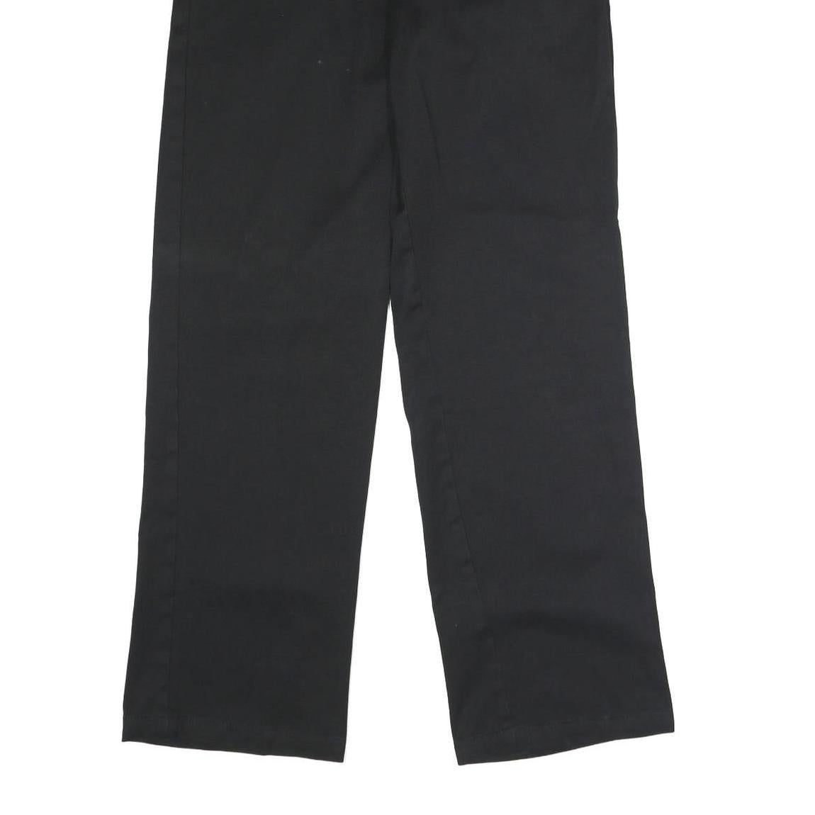 DICKIES Mens Polyester Blend Black Classic Straight Trousers W32 L32 Workwear